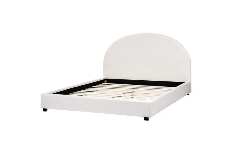 Säng med lamellram Vaucluse, Vit/Polyester, 160x200 cm