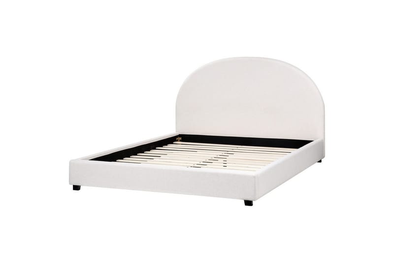 Säng med lamellram Vaucluse, Vit/Polyester, 160x200 cm