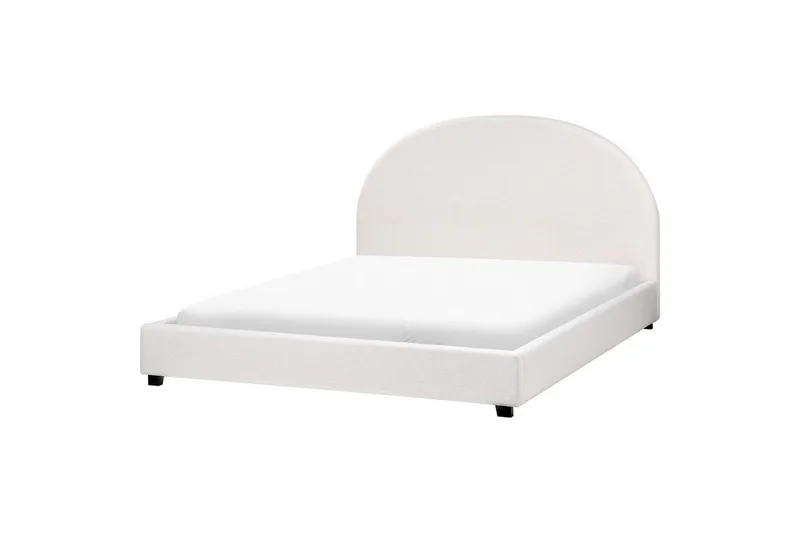 Säng med lamellram Vaucluse - Vit/Polyester, 160x200 cm - Möbler - Säng - Sängram & sängstomme