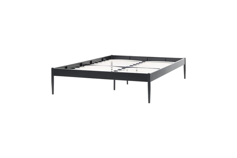 Säng med lamellram Vaurs, Svart, 140x200 cm