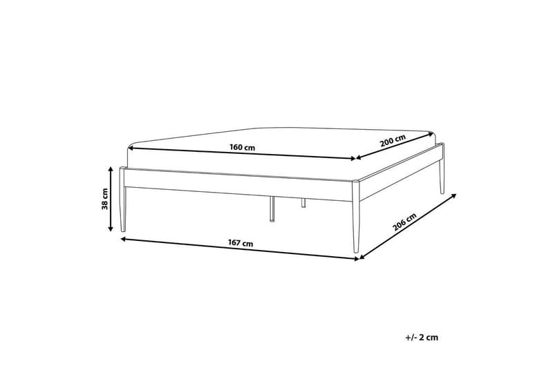Säng med lamellram Vaurs - Svart, 160x200 cm - Möbler - Säng - Sängram & sängstomme
