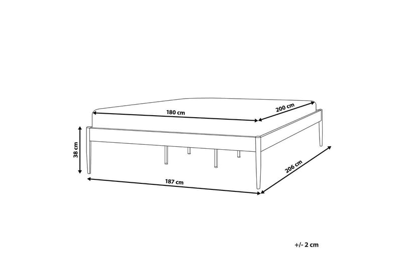 Säng med lamellram Vaurs - Svart, 180x200 cm - Möbler - Säng - Sängram & sängstomme