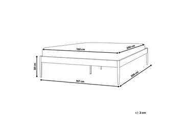 Säng med lamellram Vaurs - Vit, 160x200 cm - Möbler - Säng - Sängram & sängstomme
