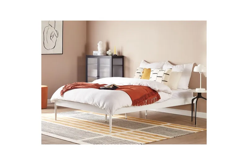 Säng med lamellram Vaurs - Vit, 160x200 cm - Möbler - Säng - Sängram & sängstomme
