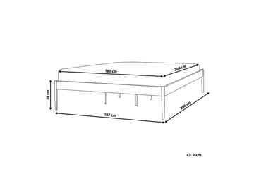 Säng med lamellram Vaurs - Vit, 180x200 cm - Möbler - Säng - Sängram & sängstomme