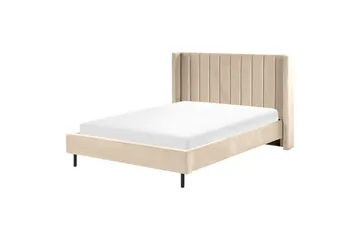 Säng med lamellram Villette - Beige, svart, 140x200 cm - Möbler - Säng - Sängram & sängstomme