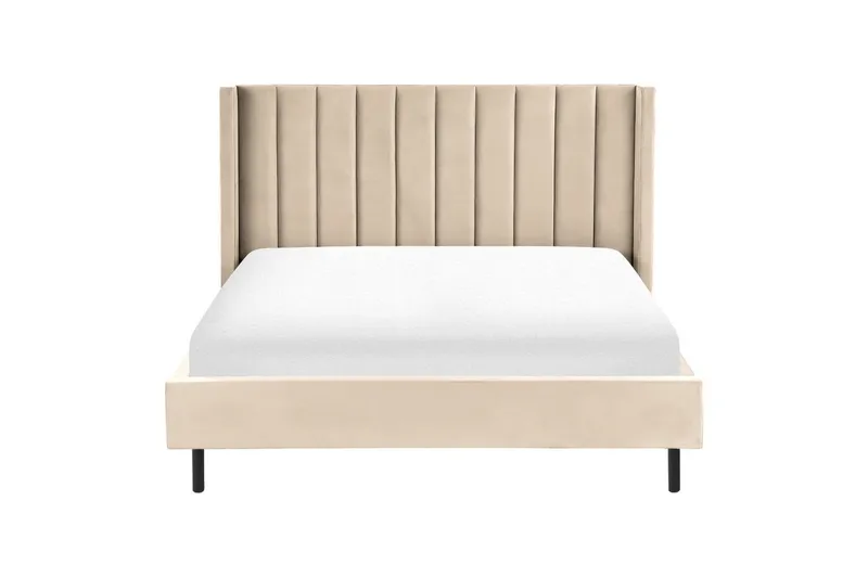 Säng med lamellram Villette - Beige, svart, 160x200 cm - Möbler - Säng - Sängram & sängstomme