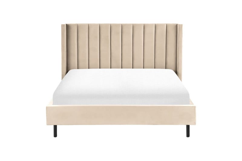 Säng med lamellram Villette - Beige, svart, 160x200 cm - Möbler - Säng - Sängram & sängstomme