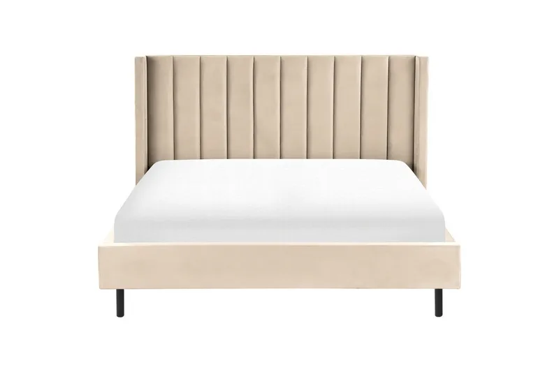 Säng med lamellram Villette - Beige, svart, 180x200 cm - Möbler - Säng - Sängram & sängstomme