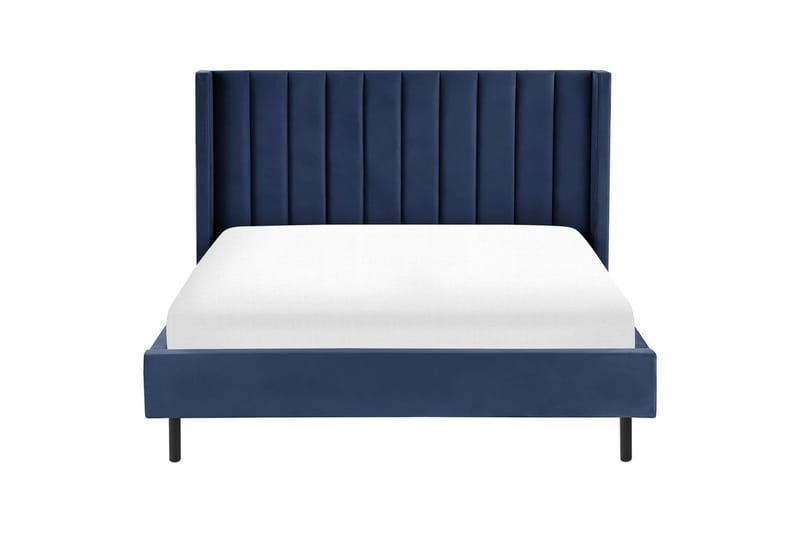 Säng med lamellram Villette - Blå, Svart, 160x200 cm - Möbler - Säng - Sängram & sängstomme