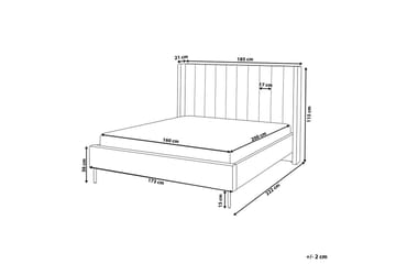 Säng med lamellram Villette - Blå, Svart, 160x200 cm - Möbler - Säng - Sängram & sängstomme
