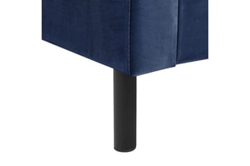 Säng med lamellram Villette - Blå, Svart, 160x200 cm - Möbler - Säng - Sängram & sängstomme