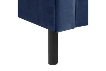 Säng med lamellram Villette - Blå, Svart, 160x200 cm - Möbler - Säng - Sängram & sängstomme