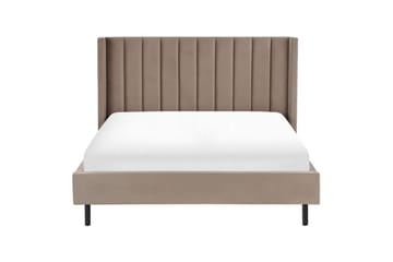 Säng med lamellram Villette - Taupe, svart, 160x200 cm - Möbler - Säng - Sängram & sängstomme