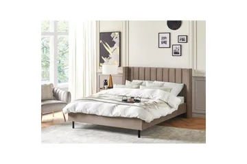 Säng med lamellram Villette - Taupe, svart, 160x200 cm - Möbler - Säng - Sängram & sängstomme