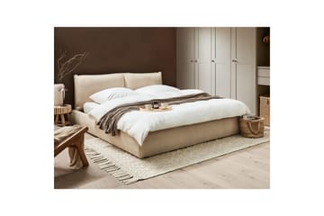 Säng med lamellram Vinay - Ljusbeige, 180x200 cm - Möbler - Säng - Sängram & sängstomme