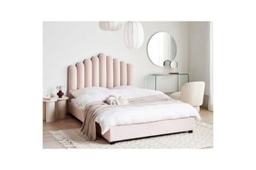 Säng med lamellram Vincennes - Rosa, Svart, 140x200 cm - Möbler - Säng - Sängram & sängstomme