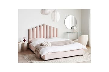 Säng med lamellram Vincennes - Rosa, Svart, 160x200 cm - Möbler - Säng - Sängram & sängstomme