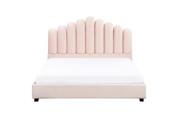 Säng med lamellram Vincennes - Rosa, Svart, 160x200 cm - Möbler - Säng - Sängram & sängstomme