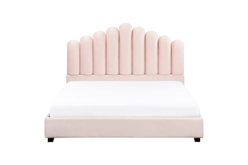 Säng med lamellram Vincennes - Rosa, Svart, 160x200 cm - Möbler - Säng - Sängram & sängstomme