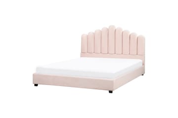 Säng med lamellram Vincennes - Rosa, Svart, 160x200 cm - Möbler - Säng - Sängram & sängstomme