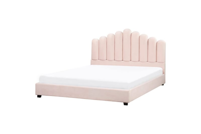 Säng med lamellram Vincennes - Rosa, Svart, 180x200 cm - Möbler - Säng - Sängram & sängstomme