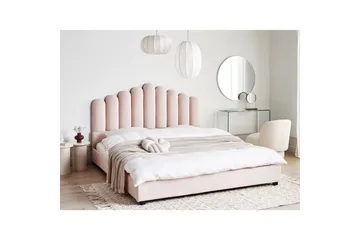 Säng med lamellram Vincennes - Rosa, Svart, 180x200 cm - Möbler - Säng - Sängram & sängstomme