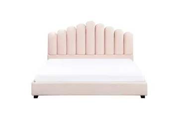 Säng med lamellram Vincennes - Rosa, Svart, 180x200 cm - Möbler - Säng - Sängram & sängstomme