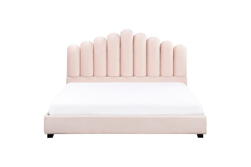 Säng med lamellram Vincennes - Rosa, Svart, 180x200 cm - Möbler - Säng - Sängram & sängstomme