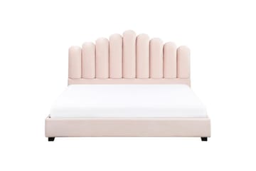 Säng med lamellram Vincennes - Rosa, Svart, 180x200 cm - Möbler - Säng - Sängram & sängstomme