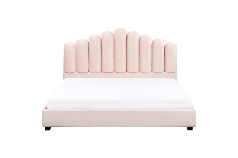 Säng med lamellram Vincennes - Rosa, Svart, 180x200 cm - Möbler - Säng - Sängram & sängstomme