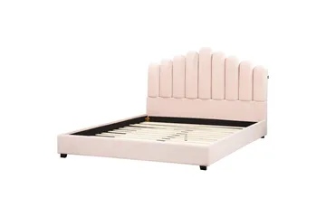 Säng med lamellram Vincennes - Rosa, Svart, 180x200 cm - Möbler - Säng - Sängram & sängstomme