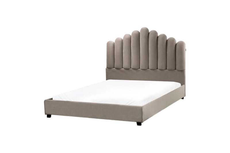 Säng med lamellram Vincennes - Taupe, svart, 140x200 cm - Möbler - Säng - Sängram & sängstomme