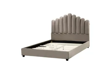 Säng med lamellram Vincennes - Taupe, svart, 140x200 cm - Möbler - Säng - Sängram & sängstomme