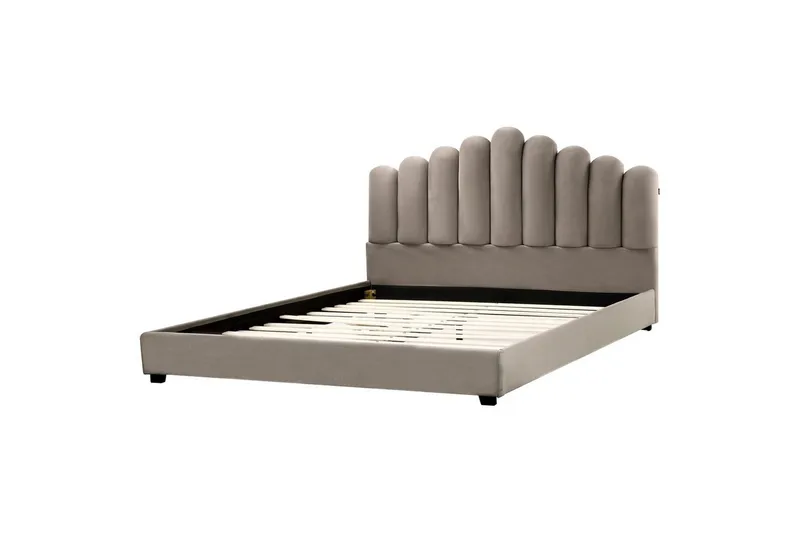 Säng med lamellram Vincennes - Taupe, svart, 180x200 cm - Möbler - Säng - Sängram & sängstomme