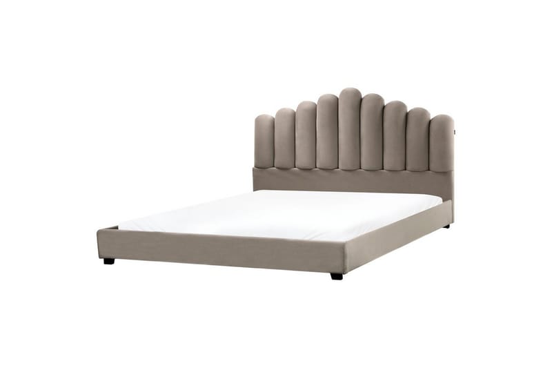 Säng med lamellram Vincennes - Taupe, svart, 180x200 cm - Möbler - Säng - Sängram & sängstomme