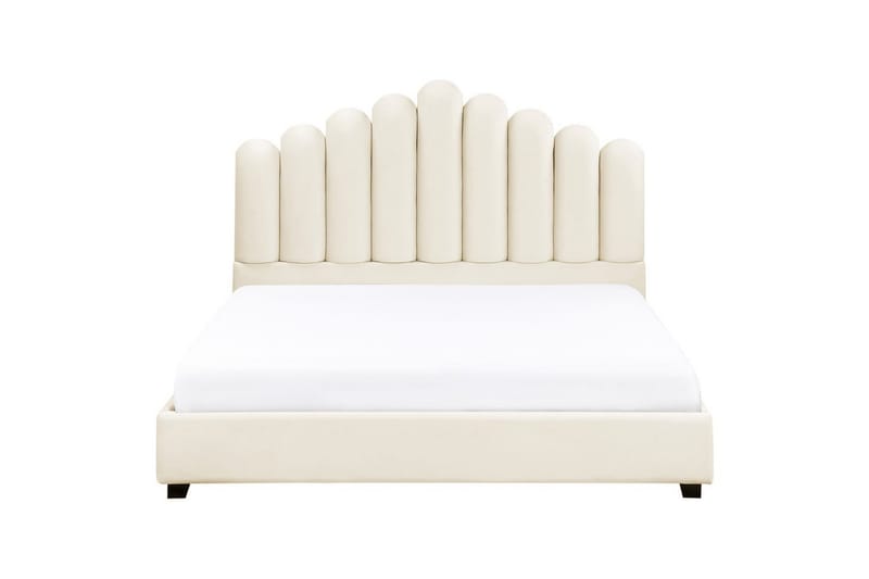 Säng med lamellram Vincennes - Vit, Svart, 140x200 cm - Möbler - Säng - Sängram & sängstomme