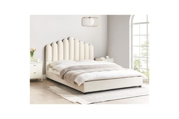 Säng med lamellram Vincennes - Vit, Svart, 140x200 cm - Möbler - Säng - Sängram & sängstomme