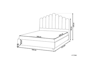 Säng med lamellram Vincennes - Vit, Svart, 160x200 cm - Möbler - Säng - Sängram & sängstomme