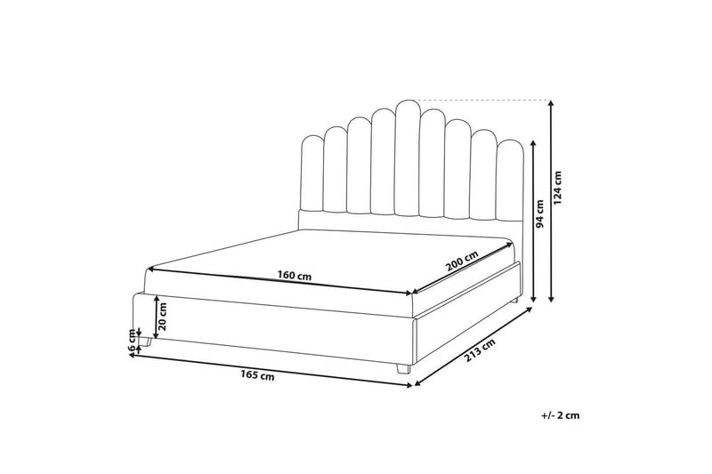 Säng med lamellram Vincennes - Vit, Svart, 160x200 cm - Möbler - Säng - Sängram & sängstomme