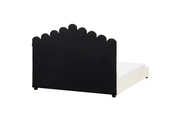 Säng med lamellram Vincennes - Vit, Svart, 160x200 cm - Möbler - Säng - Sängram & sängstomme