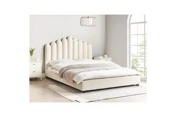 Säng med lamellram Vincennes - Vit, Svart, 160x200 cm - Möbler - Säng - Sängram & sängstomme