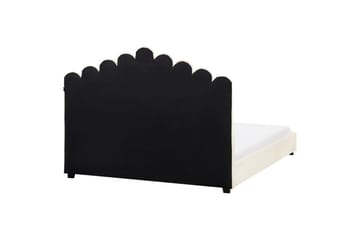 Säng med lamellram Vincennes - Vit, Svart, 160x200 cm - Möbler - Säng - Sängram & sängstomme