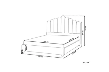 Säng med lamellram Vincennes - Vit, Svart, 180x200 cm - Möbler - Säng - Sängram & sängstomme