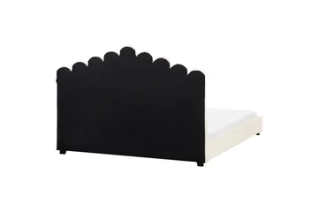 Säng med lamellram Vincennes - Vit, Svart, 180x200 cm - Möbler - Säng - Sängram & sängstomme