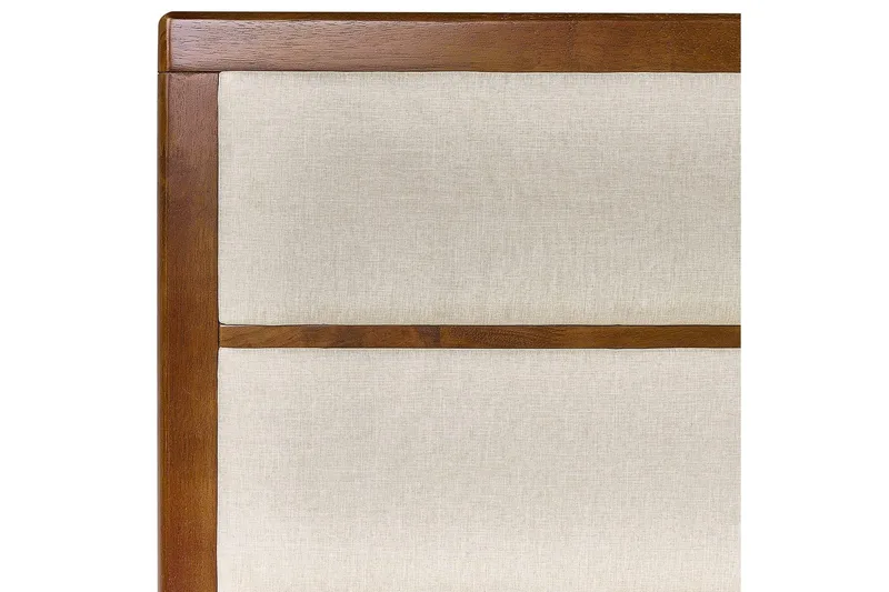 Säng med lamellram Poissy - Mörk trä, beige, 180x200 cm - Möbler - Säng - Sängram & sängstomme