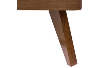 Säng med lamellram Poissy - Mörk trä, beige, 160x200 cm - Möbler - Säng - Sängram & sängstomme