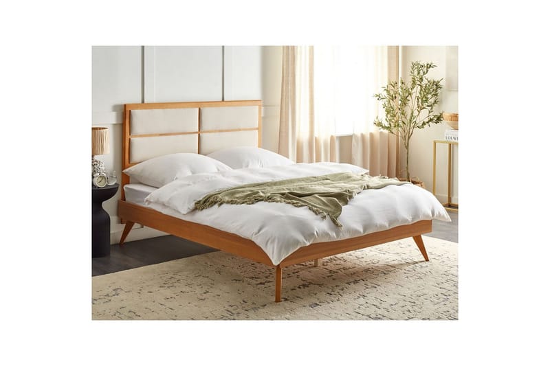 Säng med lamellram Poissy - Ljus trä, beige, 160x200 cm - Möbler - Säng - Sängram & sängstomme