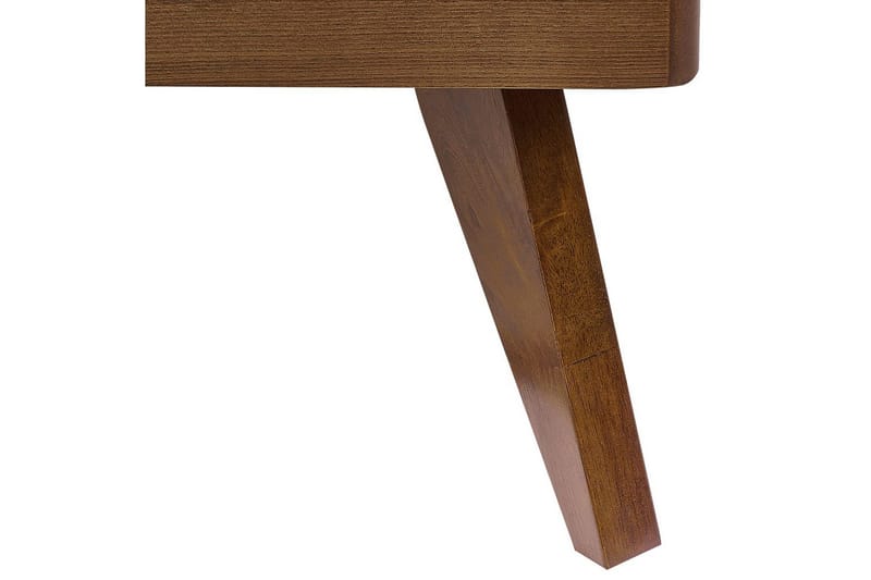 Säng med lamellram Poissy - Mörk trä, beige, 180x200 cm - Möbler - Säng - Sängram & sängstomme