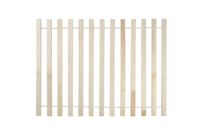 Säng med LED-belysning Boisset - Brun/Gummiträ, 140x200 cm - Möbler - Säng - Sängram & sängstomme